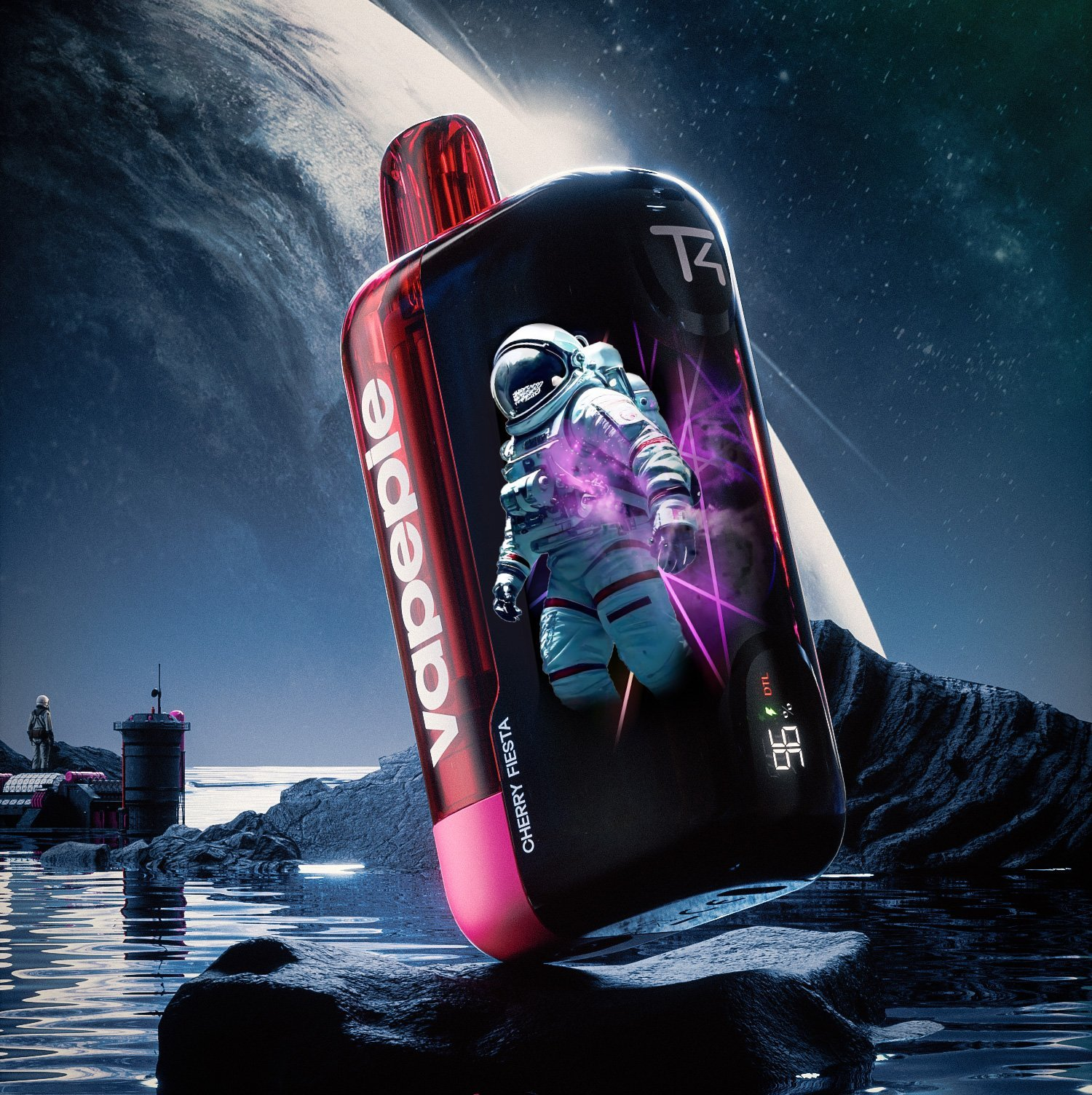 🎉🎉Akcia 1+1 ZADARMO! Vapepie Ultra Phantom 30000 Szívás – Tick Tock Limitált LED Éjfény-Edition
