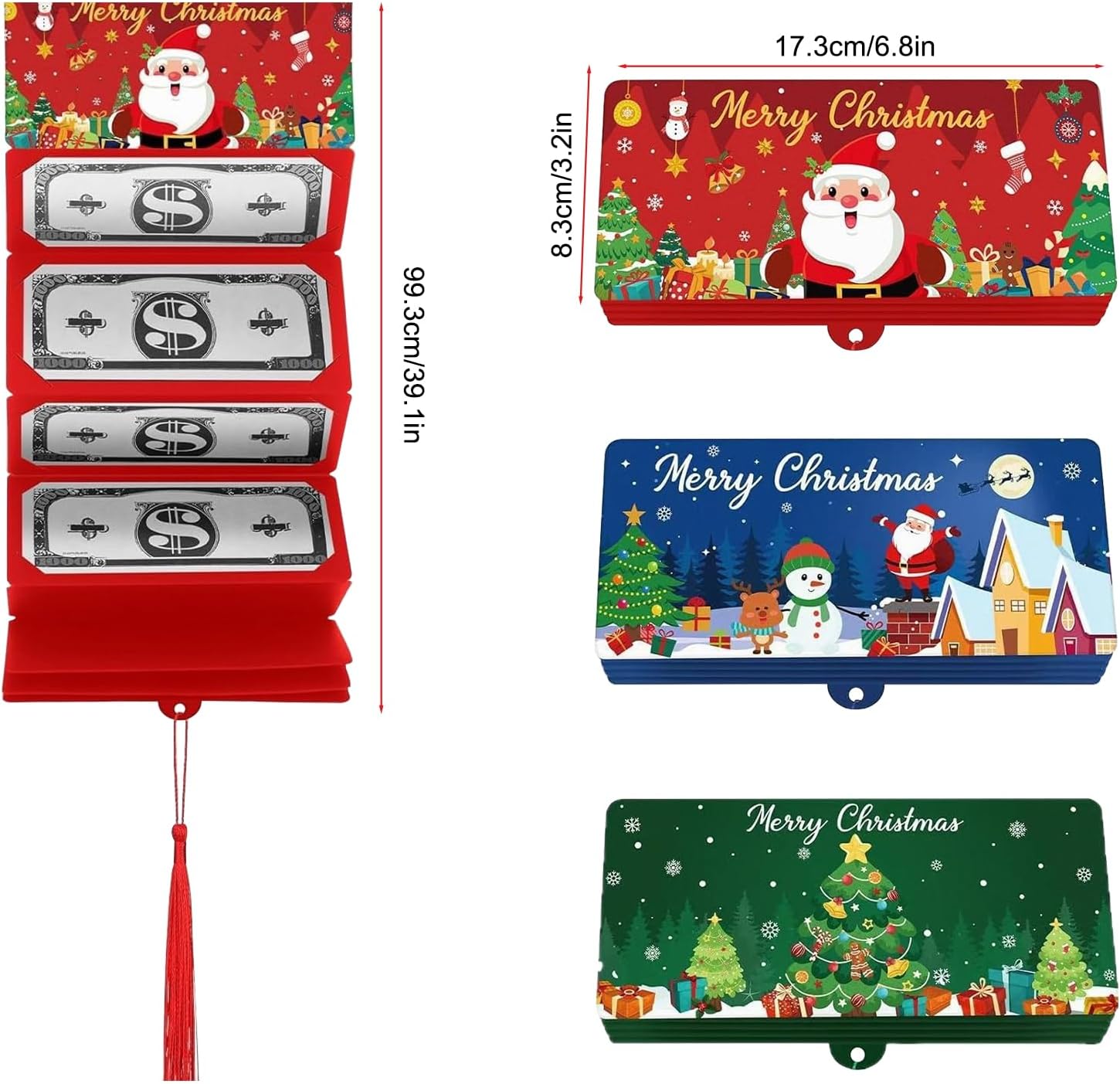 🔥LAST DAY 49% OFF - 3PCS Surprise Card Holder Christmas Cashs Money Clip