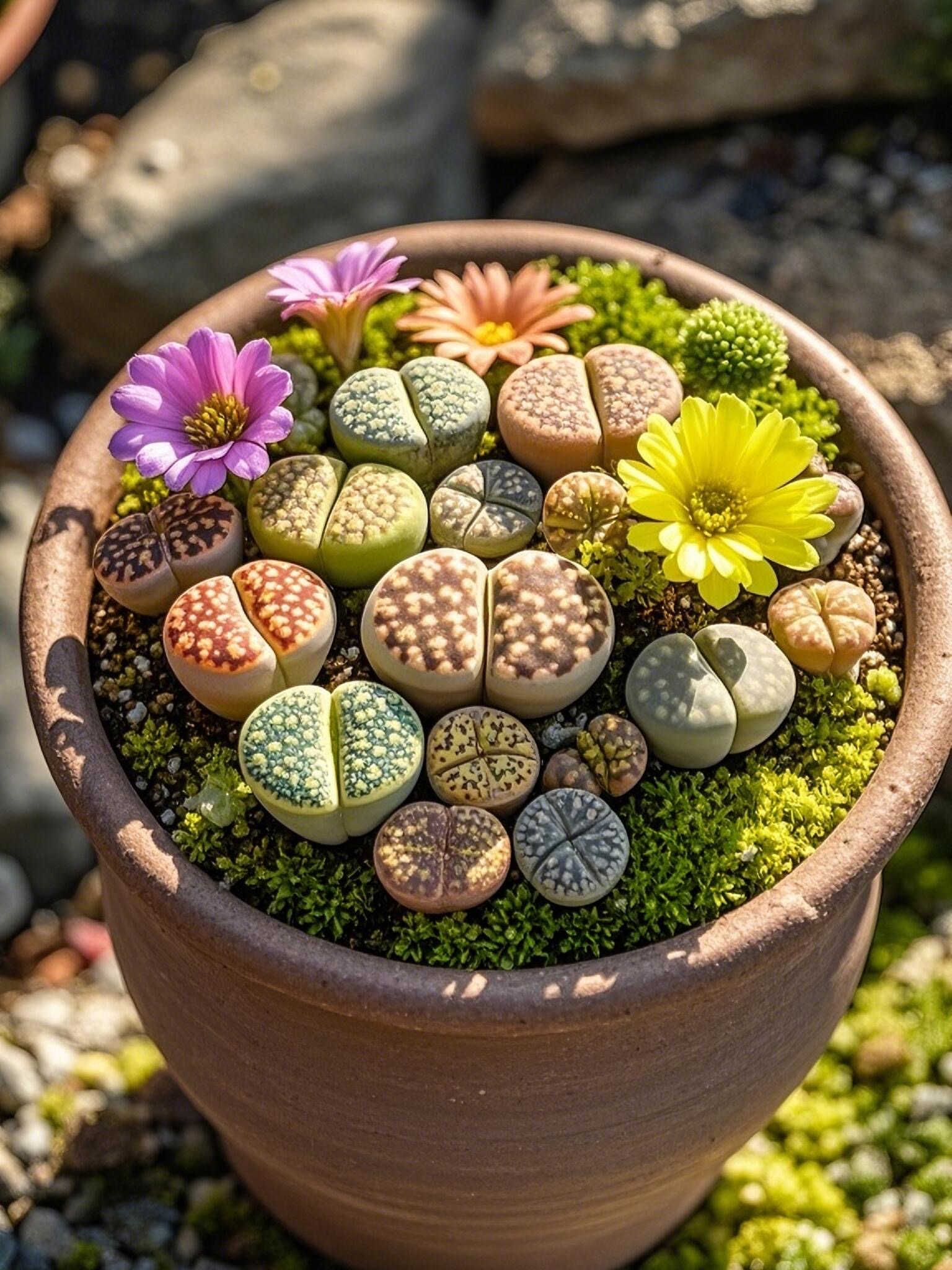 🎁Last Day 70% OFF🪨Lithops Succulent — 🎨Colorful Stone Shape & Easy Care