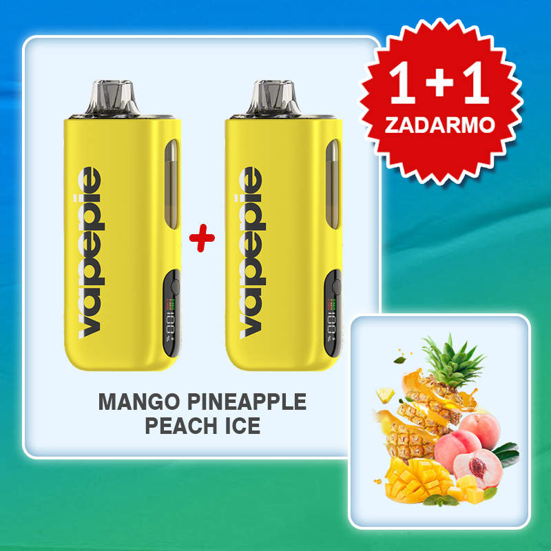 💥Akcia 1+1 ZADARMO!🔥MANGO ANANÁS BROSKYŇOVÝ ĽAD & VAPEPIE Max 40000 PUFFS