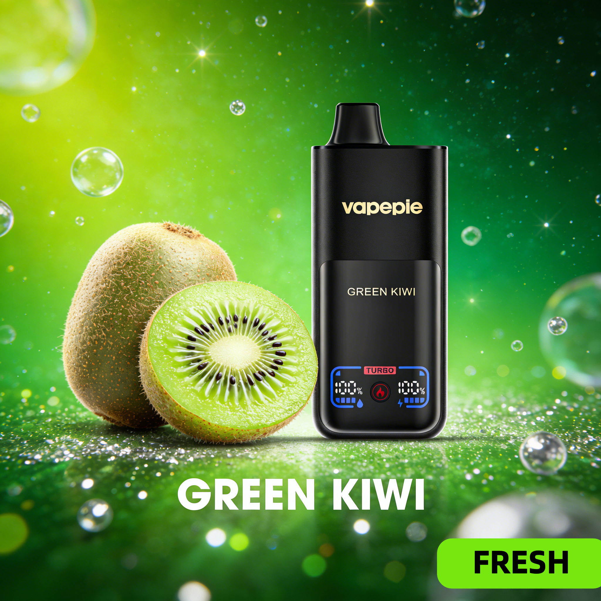 VAPEPIE Zielone kiwi – 70000 zaciągnięć