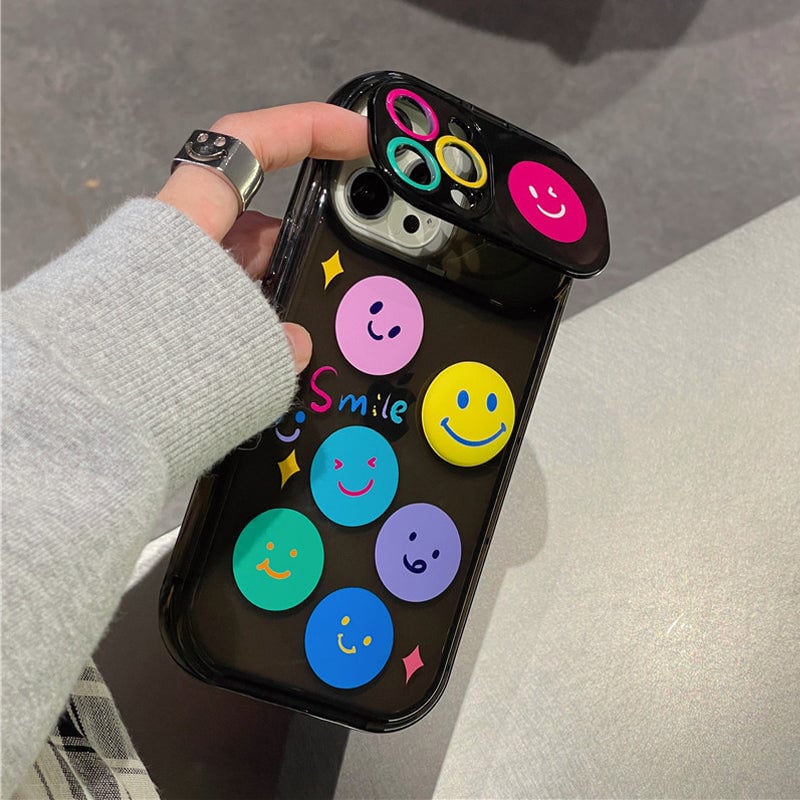 Smiley Mirror Holder Case For iphone