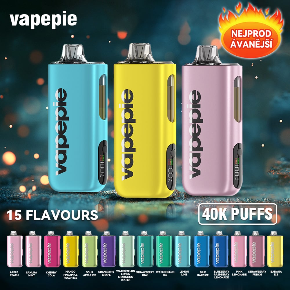 VAPEPIE Max 40000 PUFFS (potáhnutí) - 💥První ultratenký Vape na světě s velkou kapacitou💥