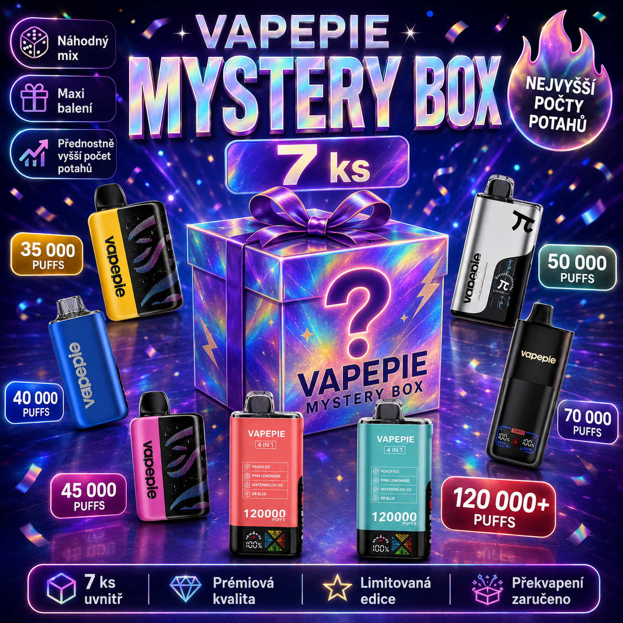 VAPEPIE Mystery Box 7 ks