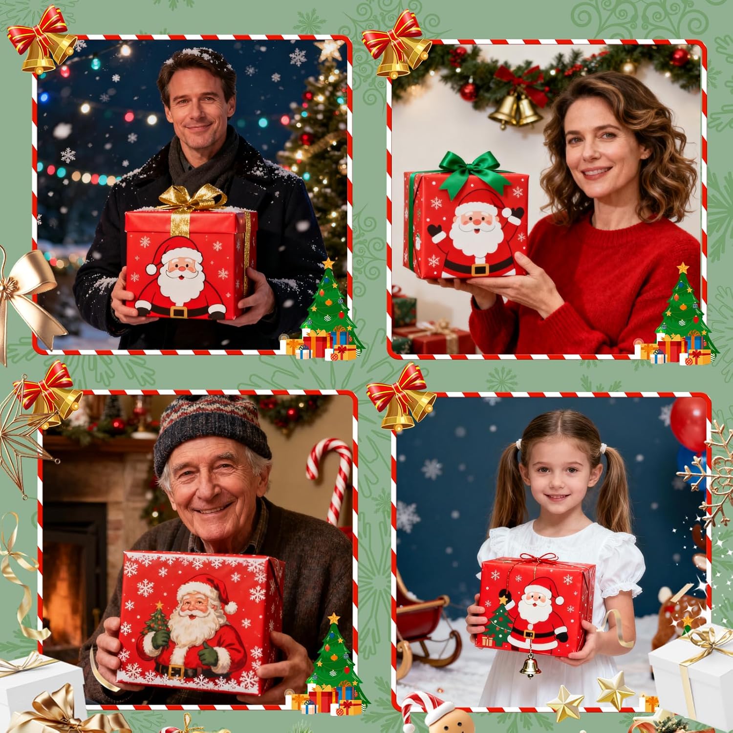 🔥LAST DAY 49% OFF - 3PCS Surprise Card Holder Christmas Cashs Money Clip