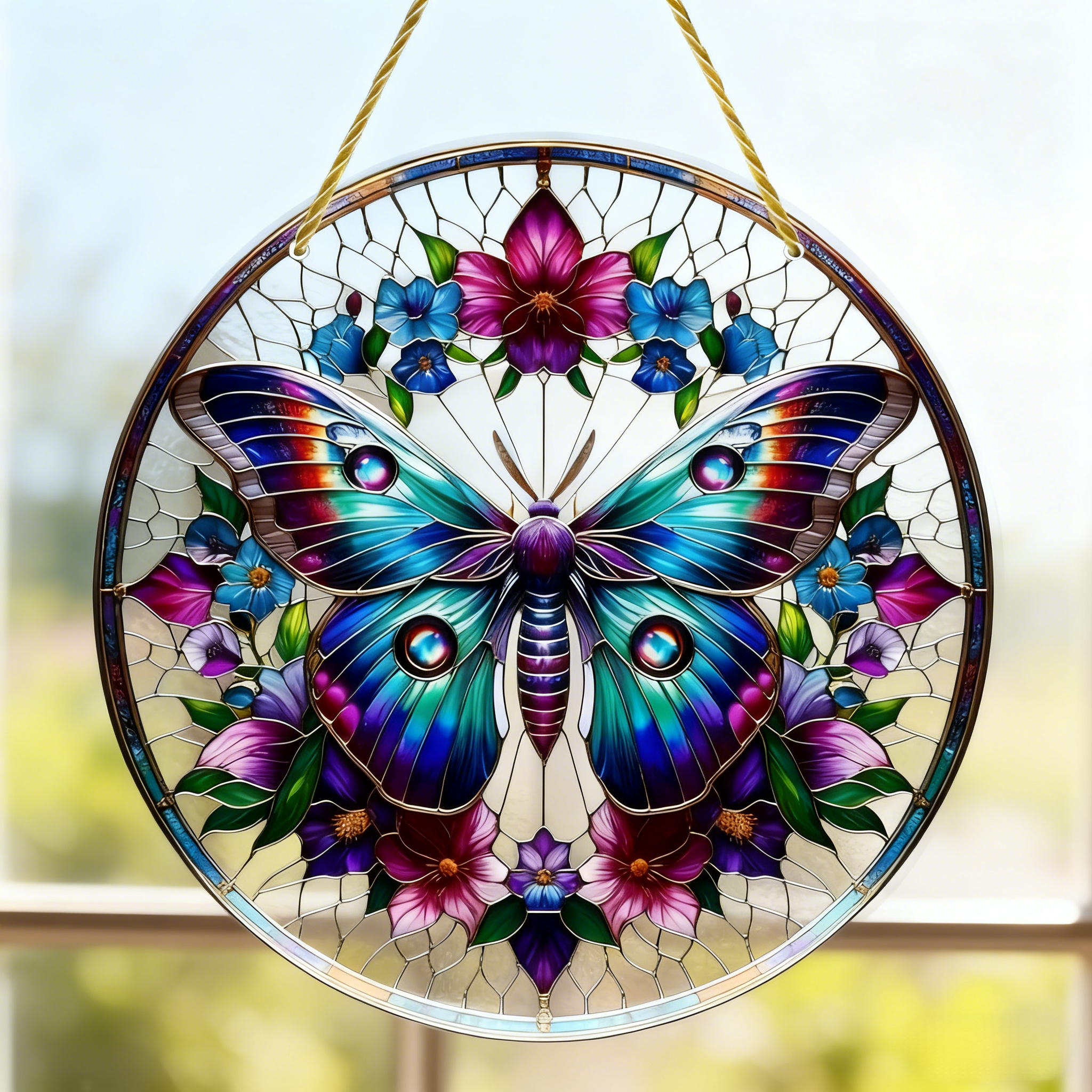 🦋✨ Radiant Butterfly Bloom Suncatcher