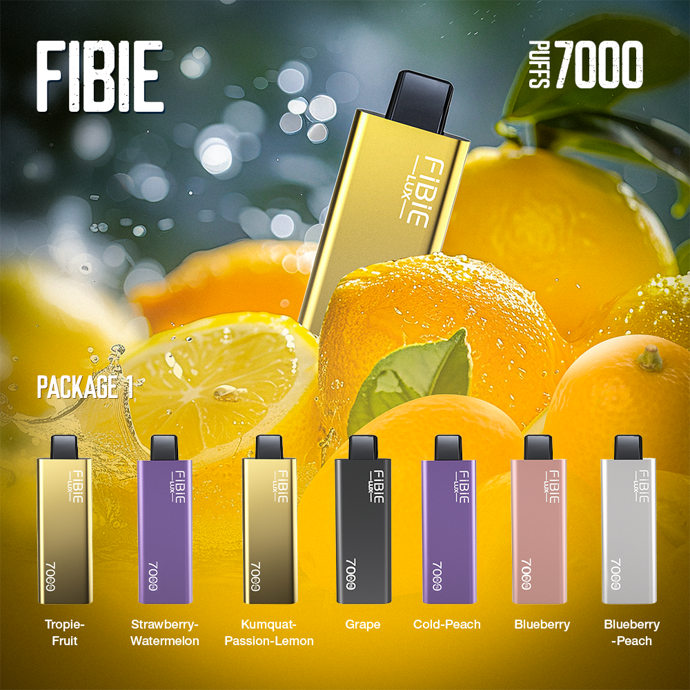 FIBIE 7000 Puffs Disposable Vape | 10 Flavors Collection
