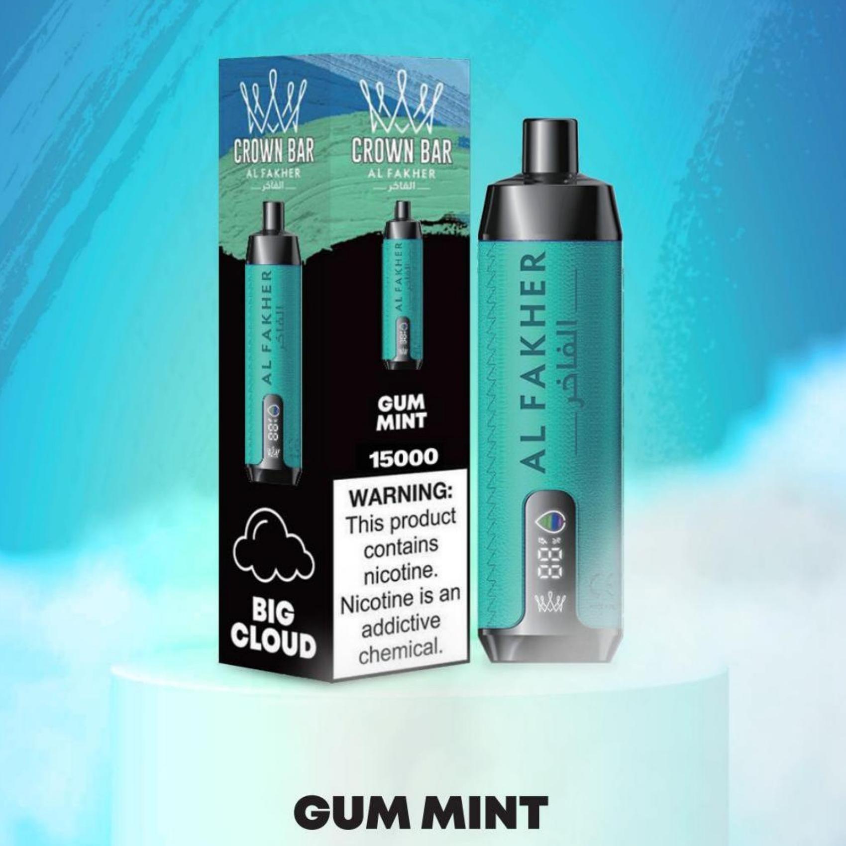 GUM MINT🔥 AL FAKHER 15000 Puff – S integrovanými efektmi hookah! Zažite skutočný zážitok ako z tradičnej hookah!