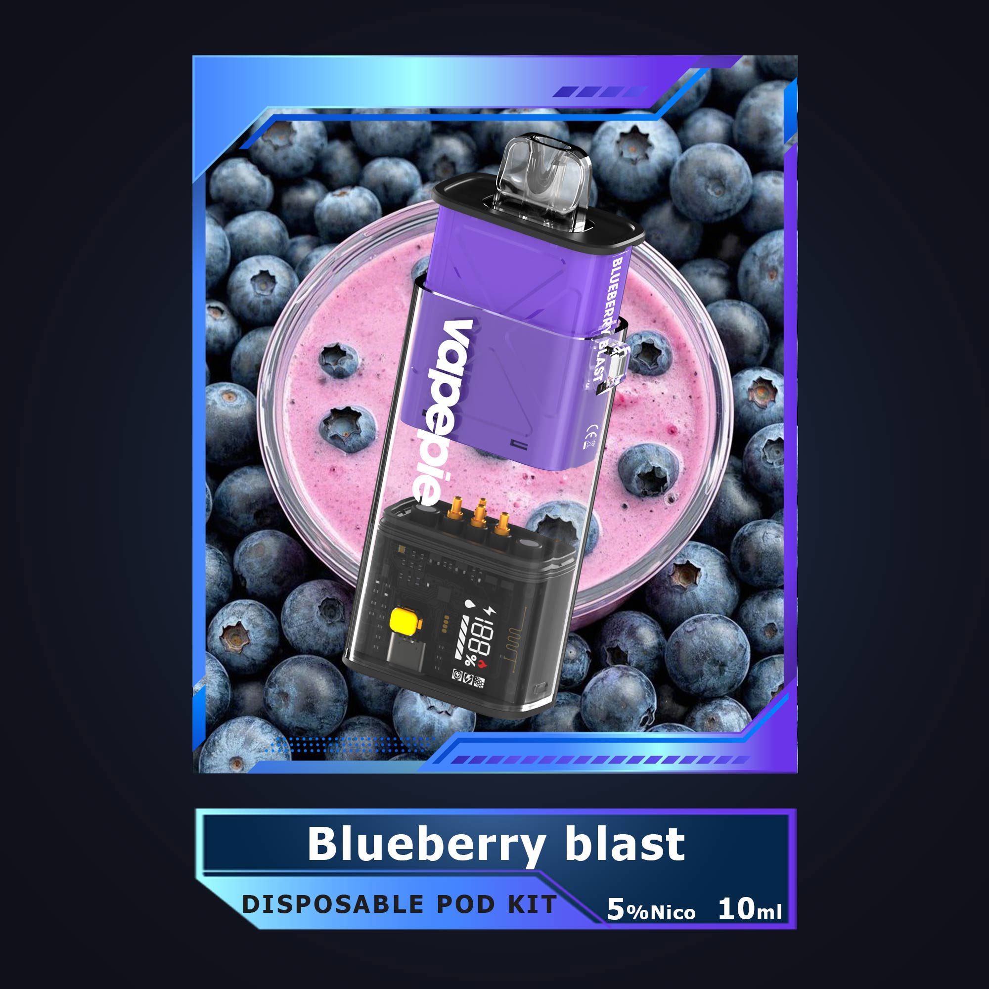 Vapepie Flexswitch 10000 Puffs -Blueberry Blast