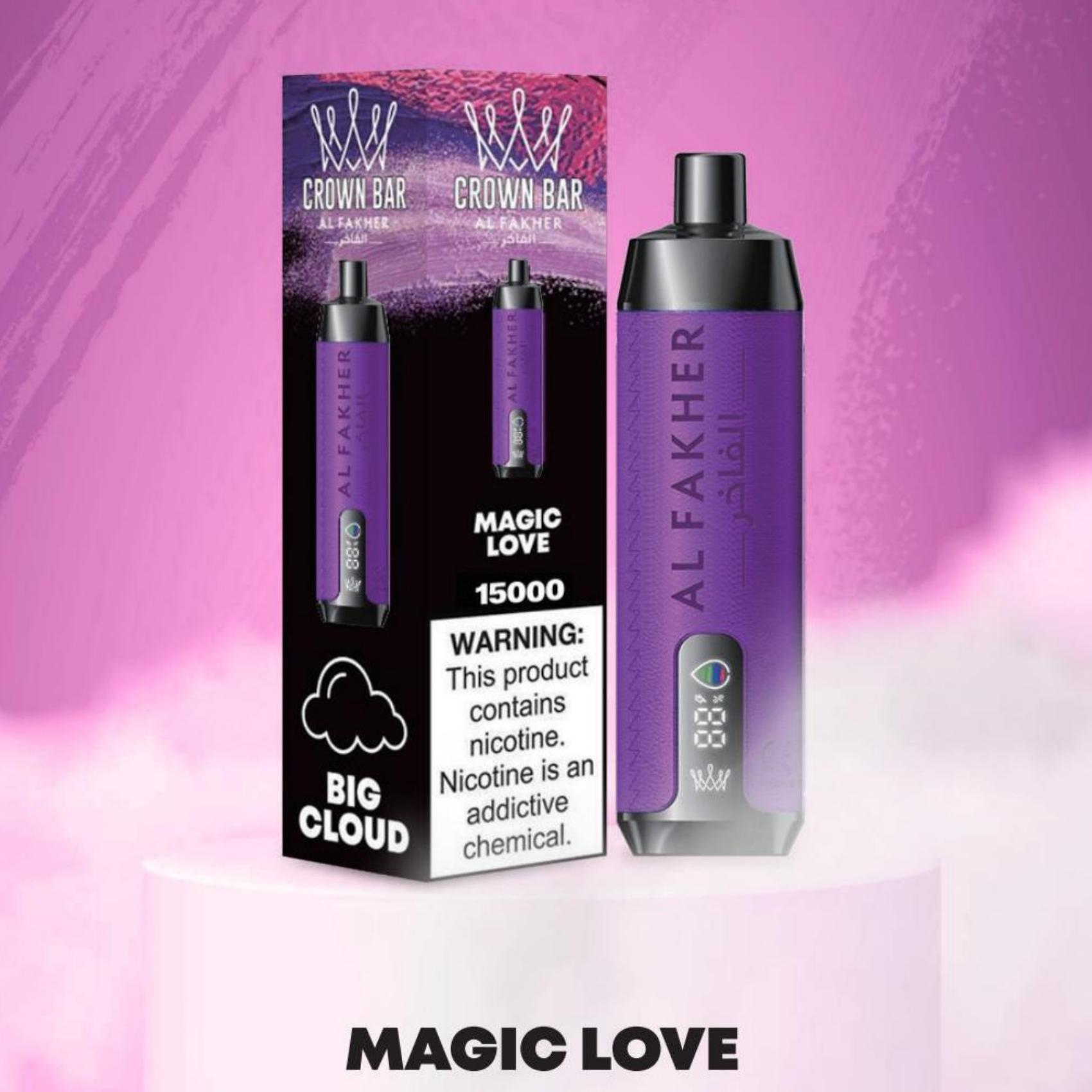 MAGIC LOVE🔥 AL FAKHER 15000 Puff – S integrovanými efektmi hookah! Zažite skutočný zážitok ako z tradičnej hookah!