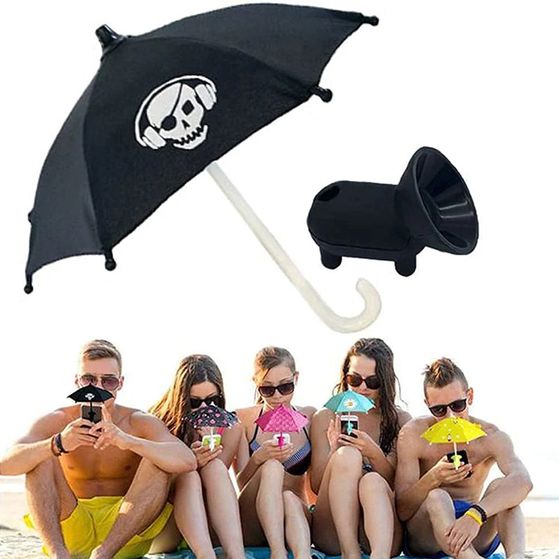 Cute Mobile Phone Holder With Sun Umbrella
