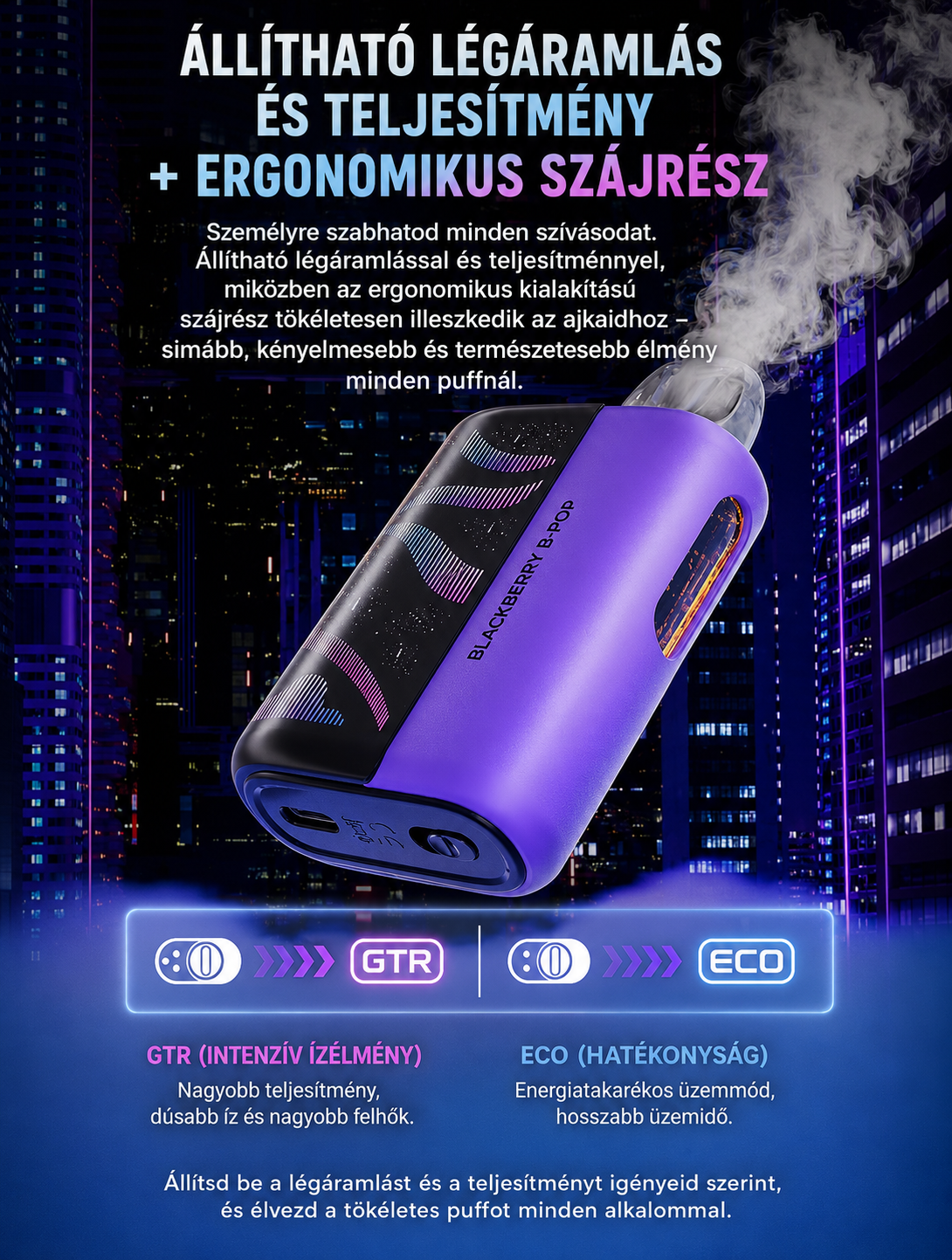 VAPEPIE ECO &eacute;s GTR &uuml;zemm&oacute;d