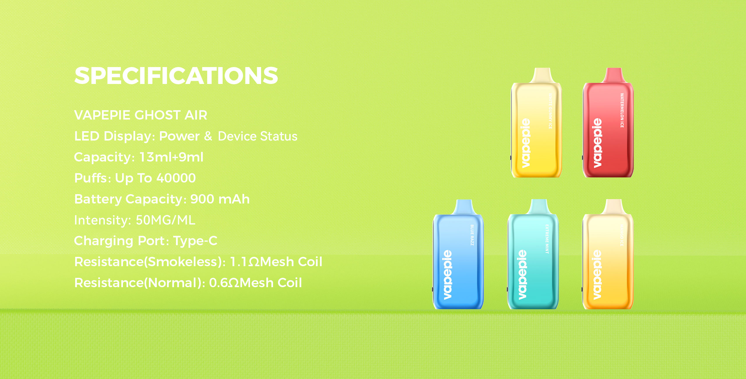 Hungarian Vapepie Power Balance Pro Kit 80k Puffs (Big Empire*1 & Ghost Air*1) Eldobható E-cigaretta