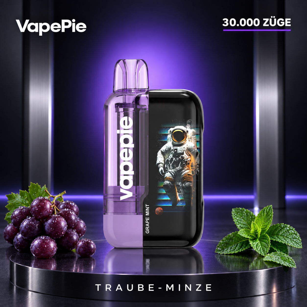 Vapepie Ultra Phantom 30 000 Züge – Nachfüllbare elektronische Einwegzigarette, erhältlich in mehreren Geschmacksrichtungen