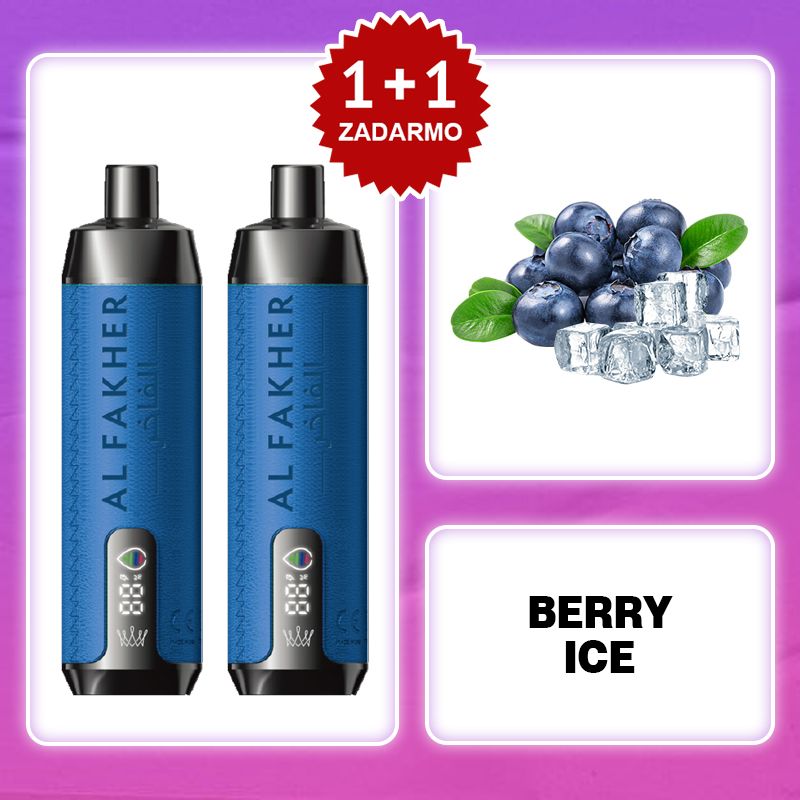 BERRY ICE🔥 AL FAKHER 15000 Puff – S integrovanými efektmi hookah! Zažite skutočný zážitok ako z tradičnej hookah!
