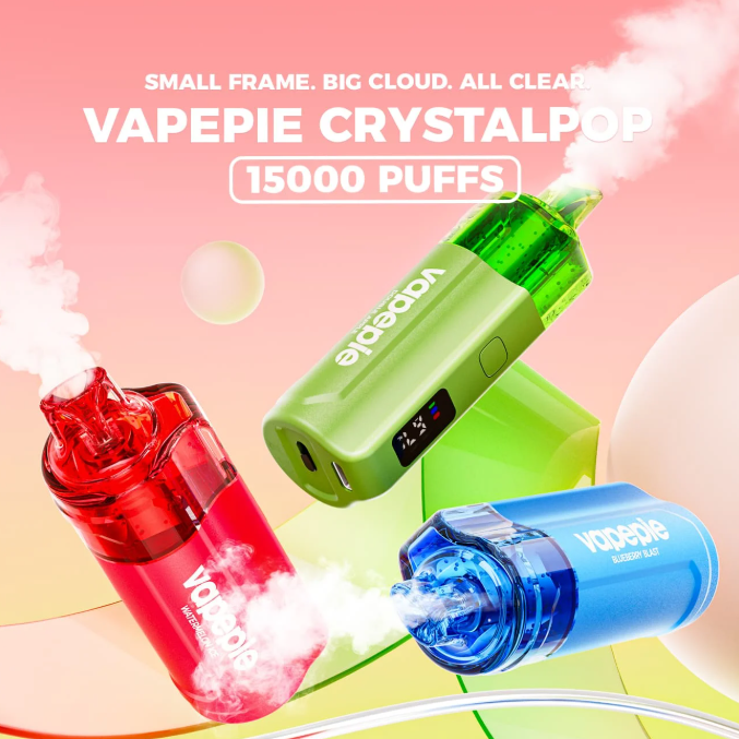 VAPEPIE Crystal Pop 15000 PUFFS - Gdzie inteligentne ovládání spotkává maksymalny smak