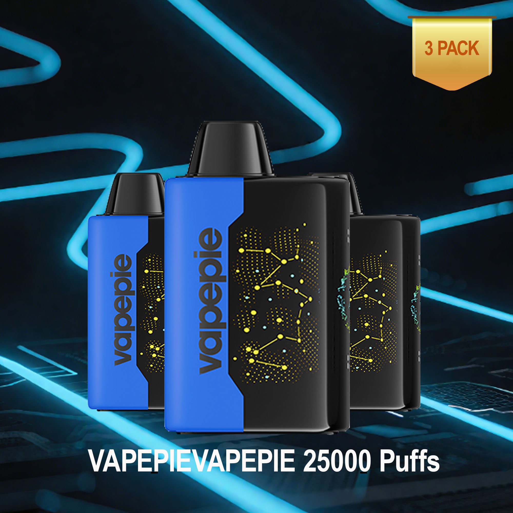 ✨3PCS Value Pack✨VAPEPIE 25000 PUFFS  - 10 Flavors