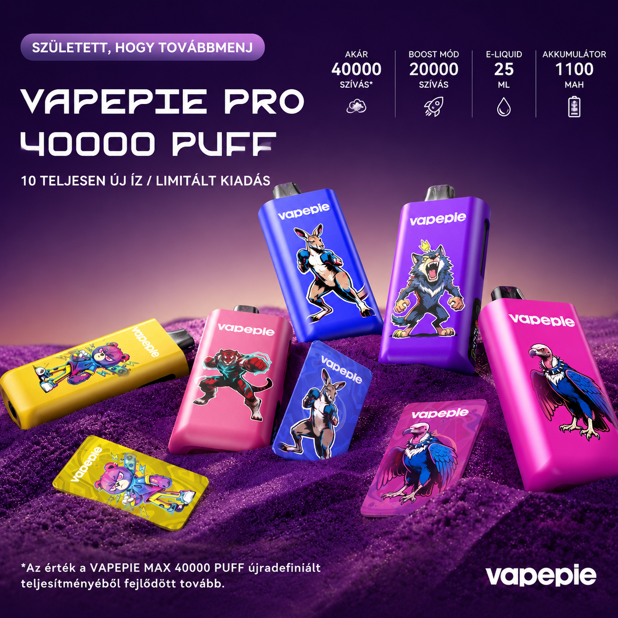 ÚJ VAPEPIE PRO 40000 PUFFS