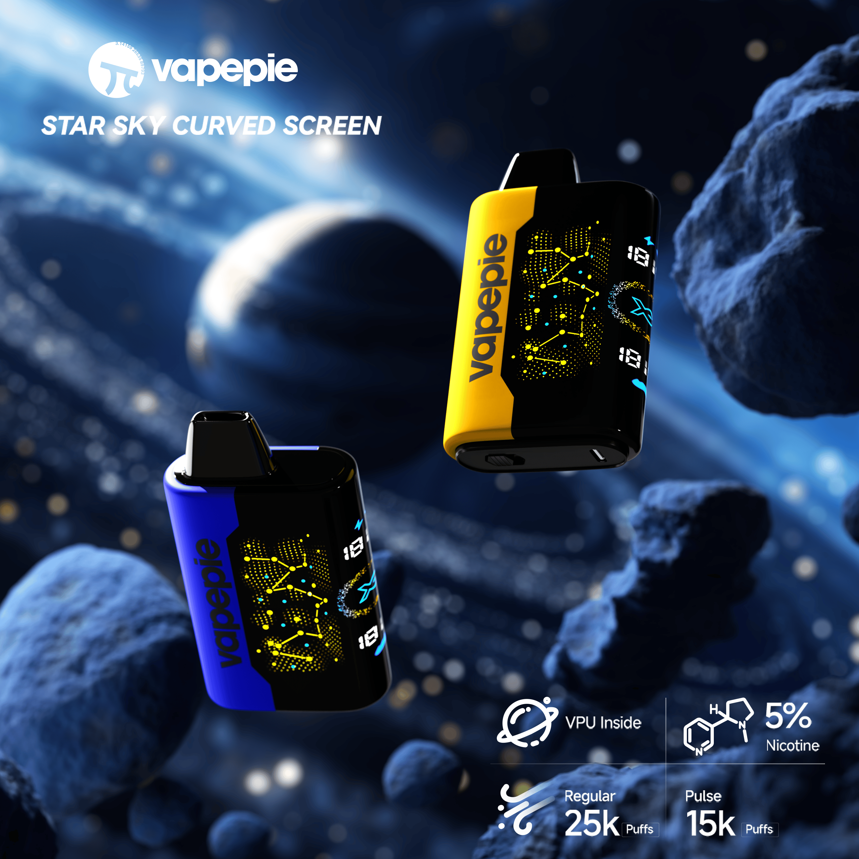 ✨5PCS Value Pack✨VAPEPIE 25000 PUFFS  - 10 Flavors